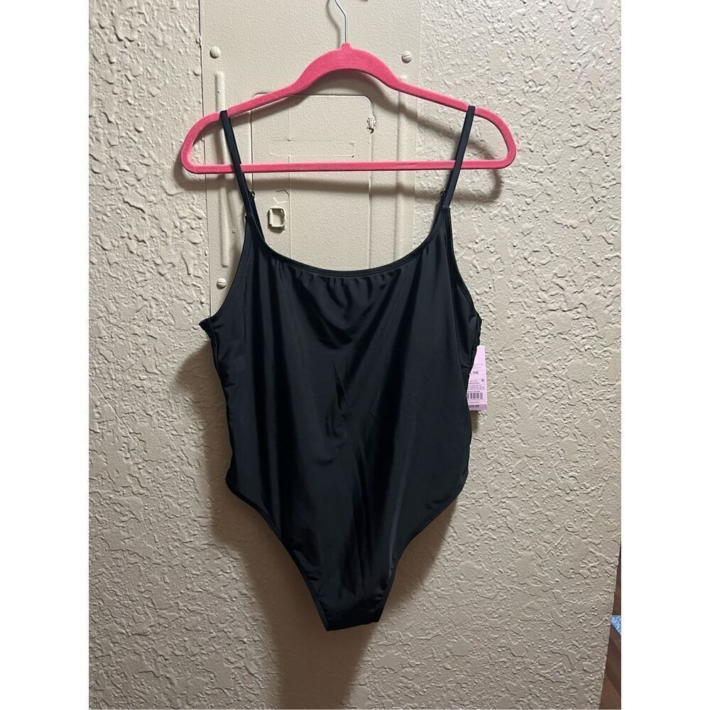 Wild Fable Black Extra High Leg Extra Cheeky Ine Piece Swimsuit Woman’s XL NEW W